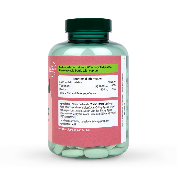 Holland & Barrett Calcium 600mg & Vit D 240 Tablets image 2