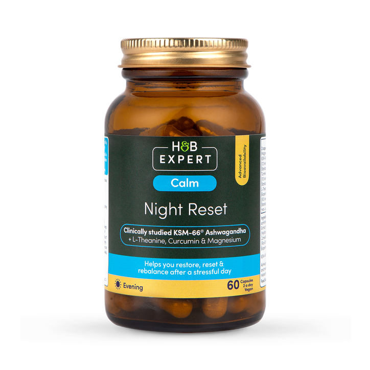 H&B Expert Calm Night Reset KSM Ashwagandha 60 Capsules image 1