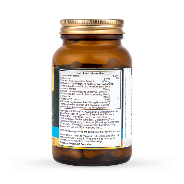 H&B Expert Calm Night Reset KSM Ashwagandha 60 Capsules image 2