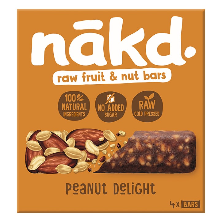 Nakd Raw Fruit & Nut Bars Peanut Delight 4 x 35g