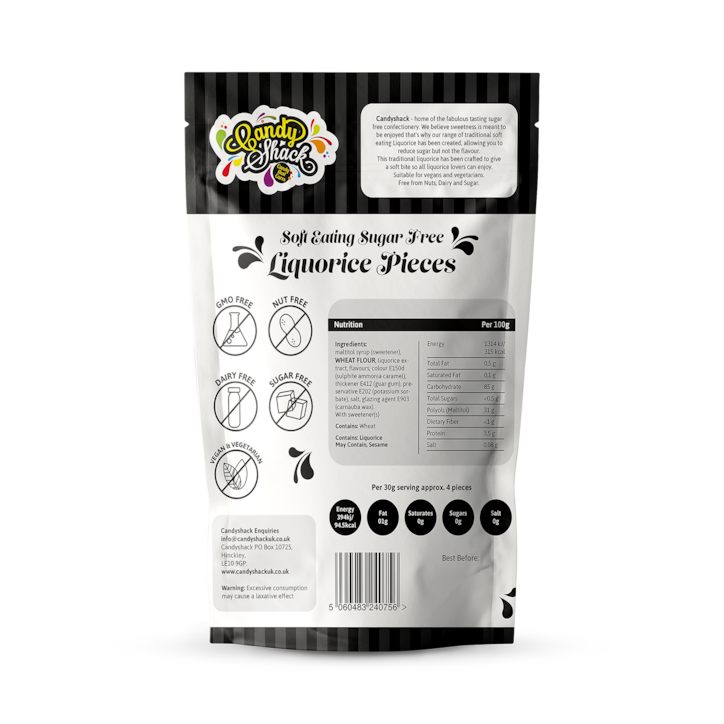 Candyshack Soft Eating Sugar Free Liquorice Pieces 120g image 2