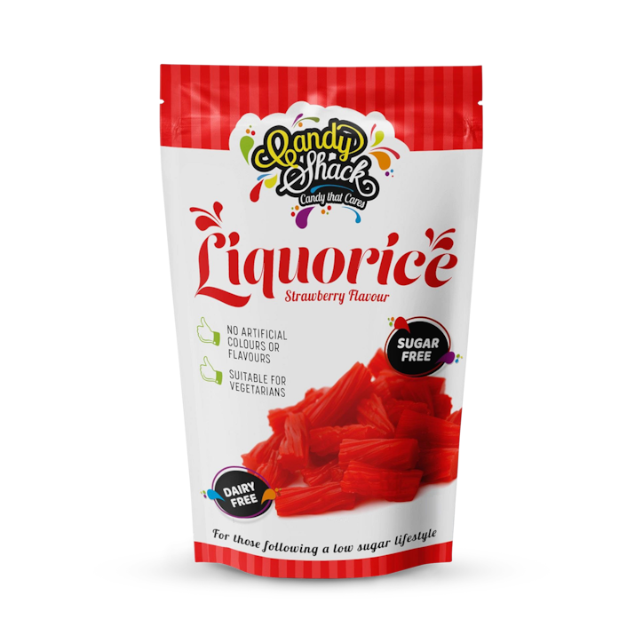 Candyshack Sugar Free Strawberry Flavour Liquorice 120g image 1