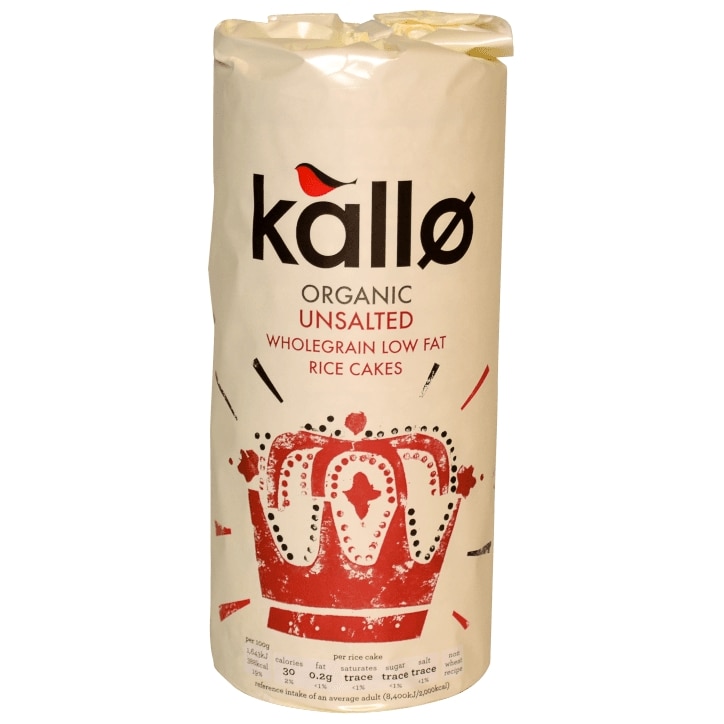 Kallo Organic Unsalted Rice Cakes 130g image 1