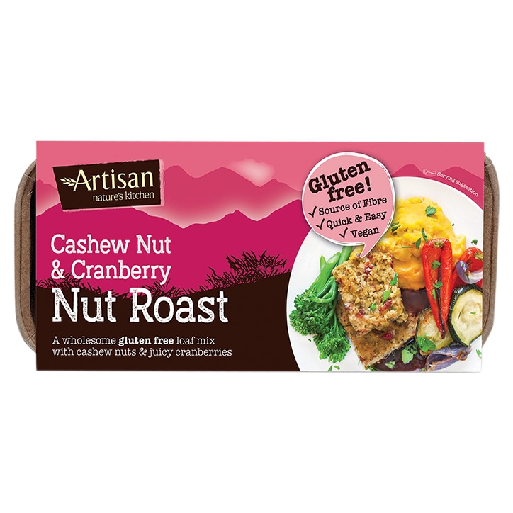 Artisan Grains Gluten Free Cashew Nut & Cranberry Nut Roast 200g image 1