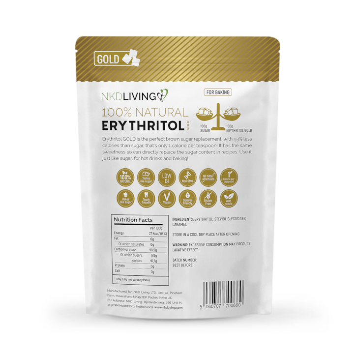 NAKD Living Erythritol Gold 200g image 2