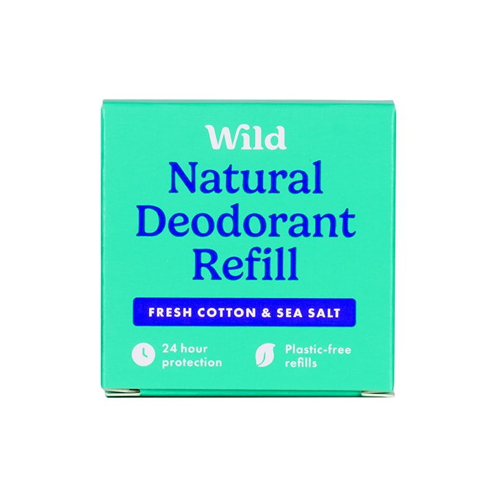 WILD Fresh Cotton & Sea Salt Natural Deodorant Refill 40g image 1