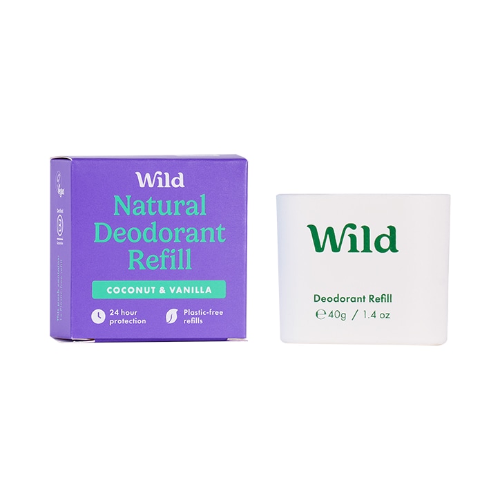 WILD Coconut & Vanilla Natural Deodorant Refill 40g image 2