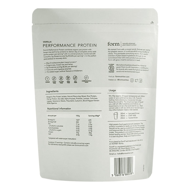 Form Nutrition Performance Protein Vanilla 520g-2