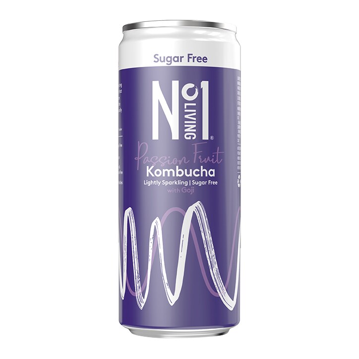 No.1 Living Passionfruit Sugar Free Kombucha Full Box 12 x 250ml image 2