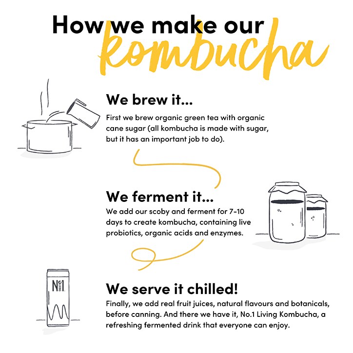 No.1 Living Passionfruit Sugar Free Kombucha Full Box 12 x 250ml image 4