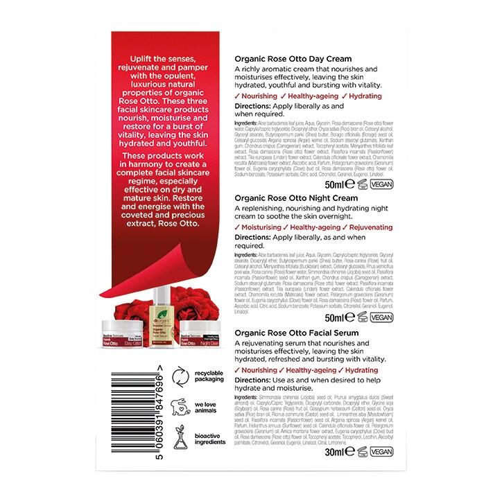 Dr Organic Rose Otto Nourish & Glow Gift Set image 3