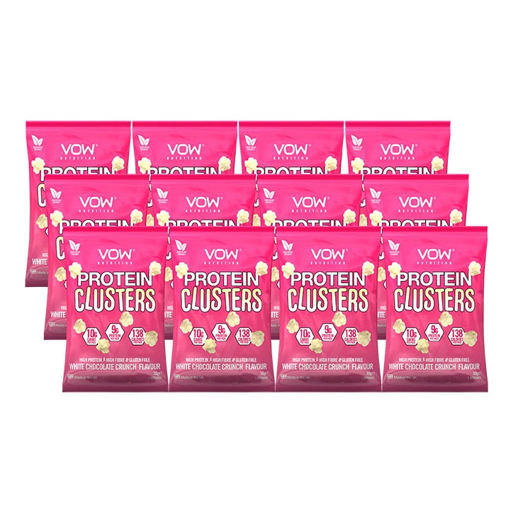 VOW Nutrition Protein Clusters White Chocolate 30g x 12 image 1