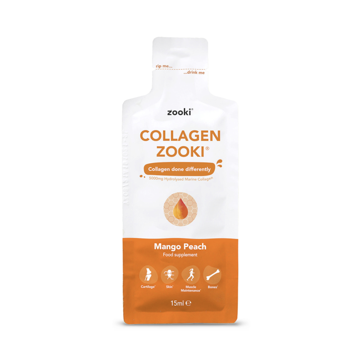 Zooki Marine Collagen 5,000mg, Mango Peach Flavour - 14x15ml Liquid Sachets image 2