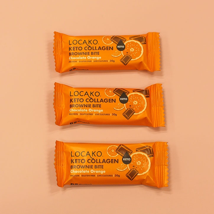 Locako Keto Collagen Brownie Bite Chocolate Orange 30g-2