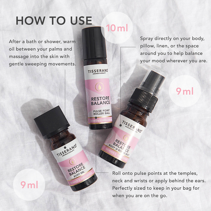 Tisserand Restore Balance Discovery Kit 2x9ml - 1x10ml image 5