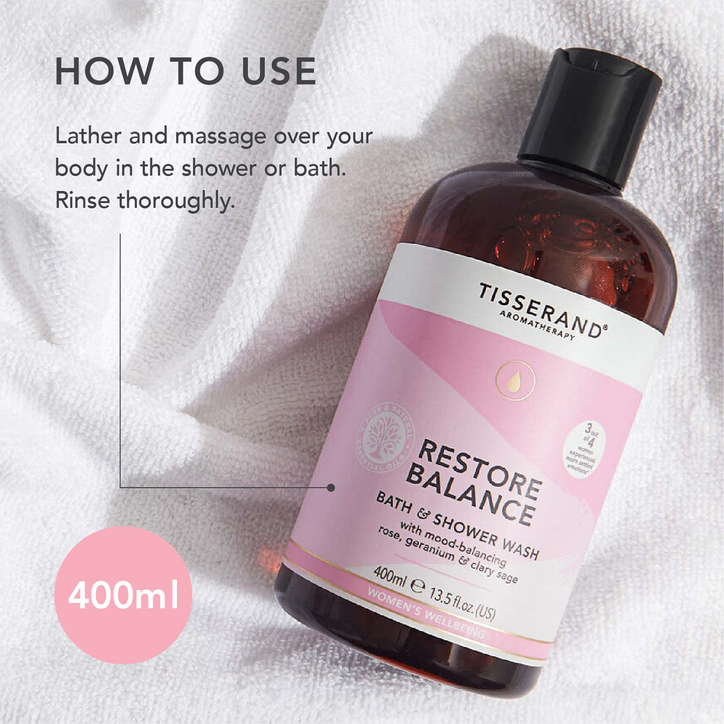 Tisserand Restore Balance Bath & Shower Wash 400ml image 5