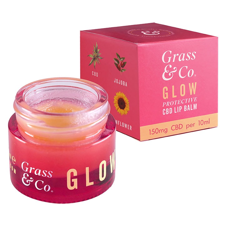 Grass & Co. GLOW Protective 150mg CBD Lip Balm 10ml