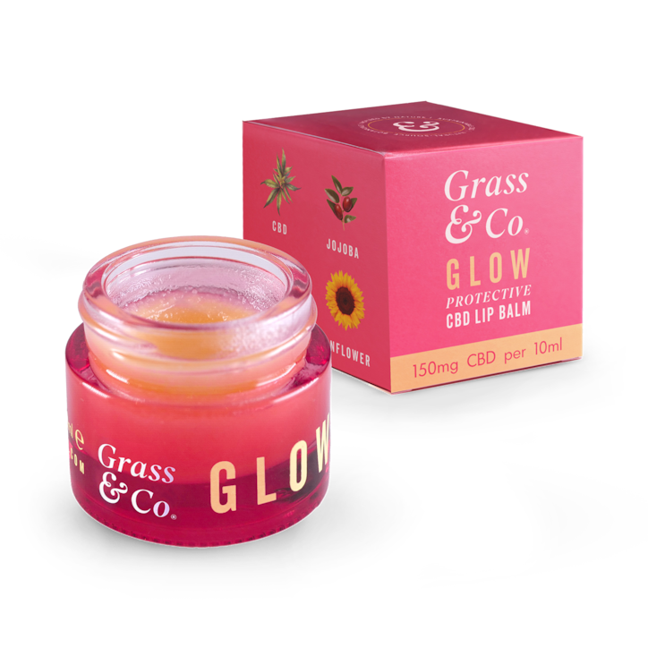 Grass & Co. GLOW Protective 150mg CBD Lip Balm 10ml image 1