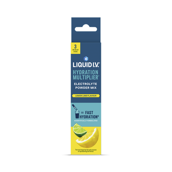 Liquid I.v . Hydration Electrolyte Powder Mix Lemon Lime 3 Sachets