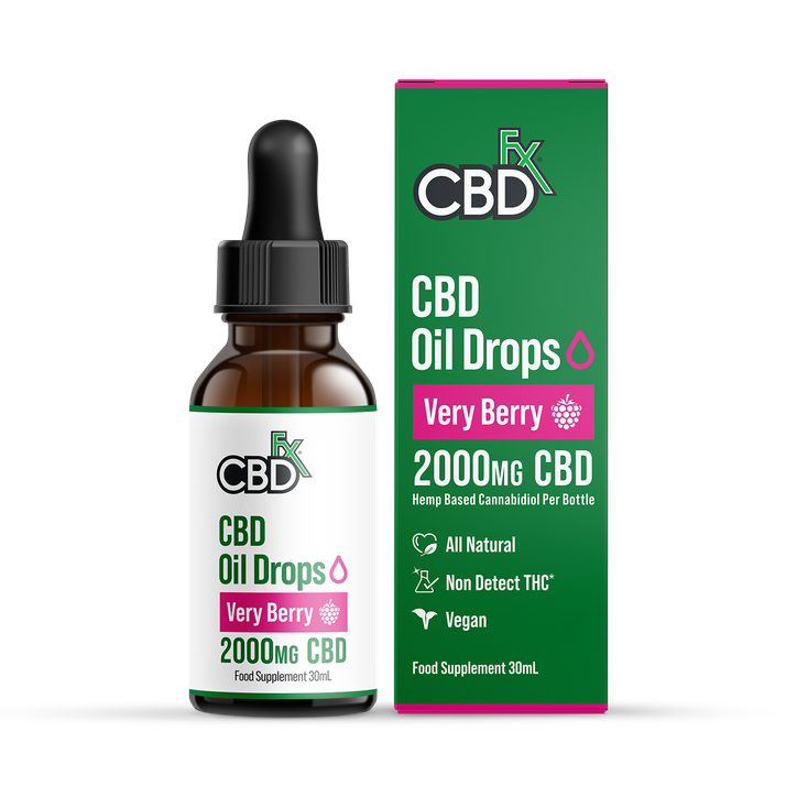 CBDfx 2000mg CBD Oil Very Berry Flavour 30ml image 1
