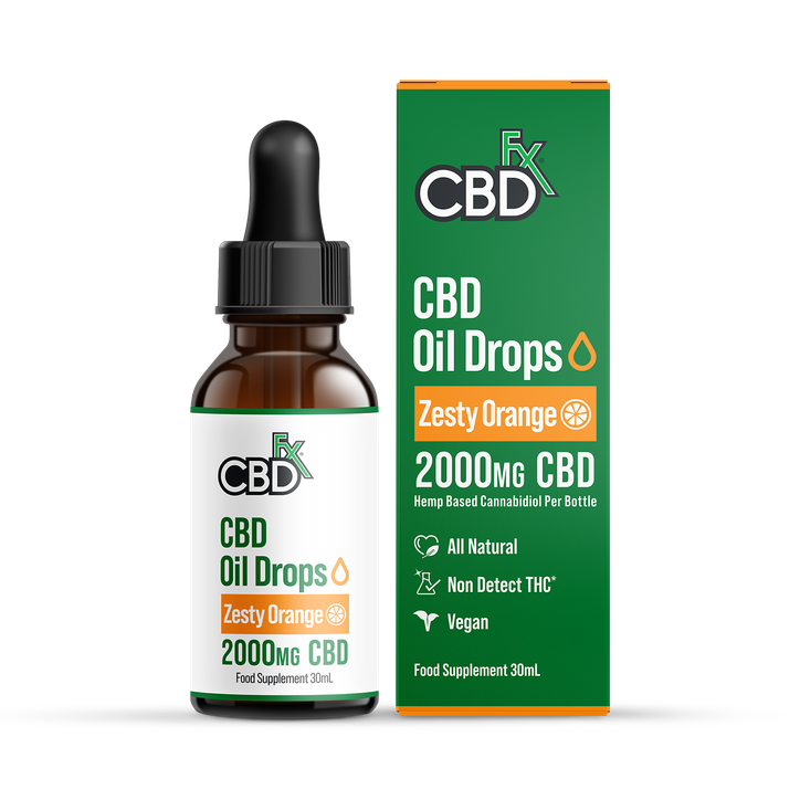 CBDfx 2000mg CBD Oil Zesty Orange Flavour 30ml image 1