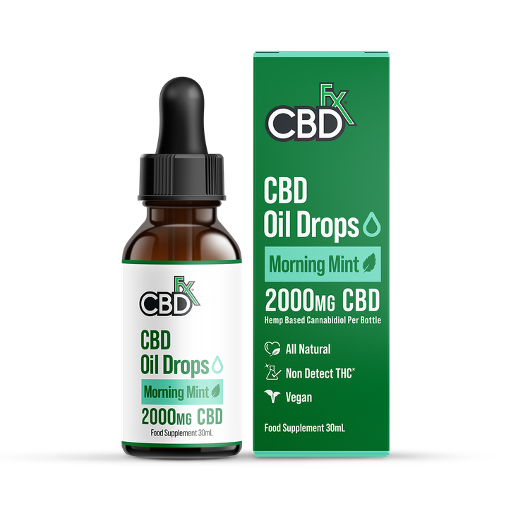 CBDfx 2000mg CBD Oil Morning Mint Flavour 30ml image 1