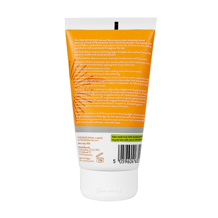 Holland & Barrett SPF 30 Mineral Sunscreen 150ml image 2