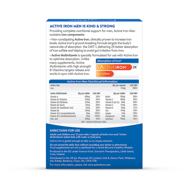 Active Iron for Men 30 Capsules + 30 Tablets image 2