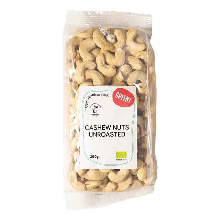 Greeny Organic Cashew Nuts Unroasted 250g-1