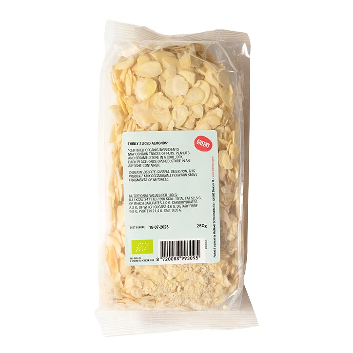 Greeny Organic Almond Flakes 250g image 2