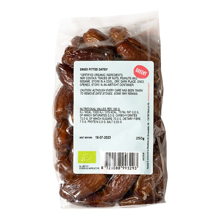 Greeny Organic Pitted Dates 250g image 2
