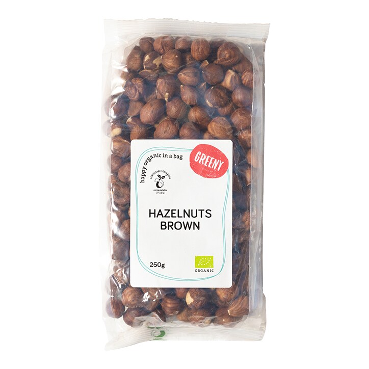 Greeny Organic Hazelnuts Brown 250g image 1