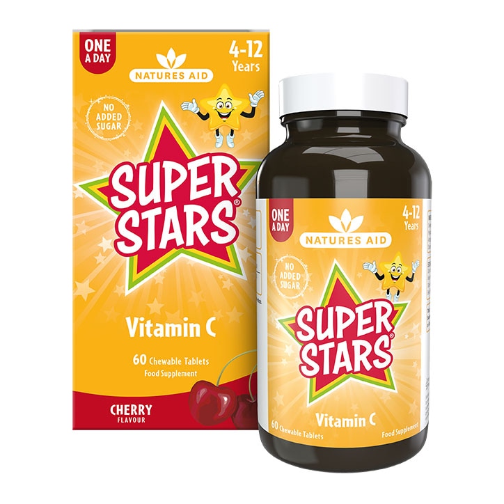Natures Aid Super Stars Vitamin C 60 Tablets-1