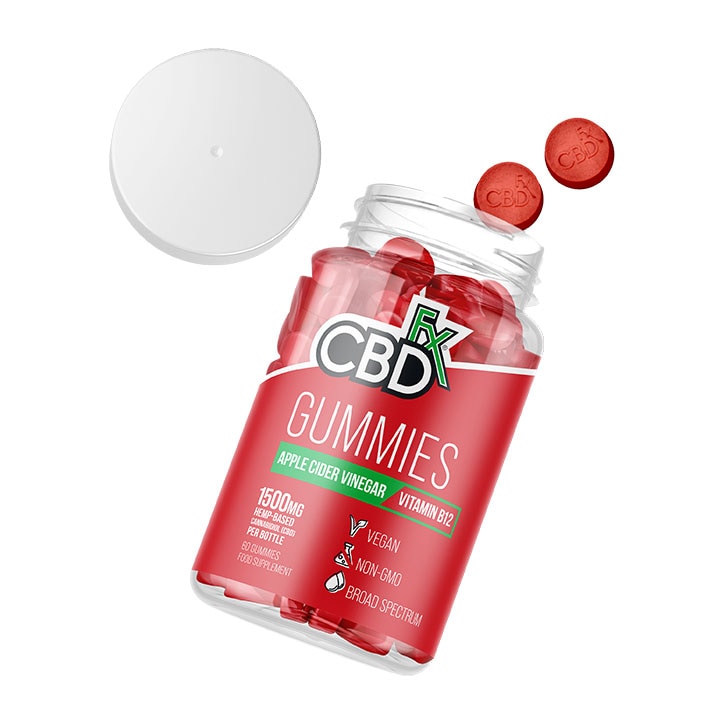 CBDfx Apple Cider Vinegar & Vitamin B12 CBD Gummies 1500mg 60 Gummies