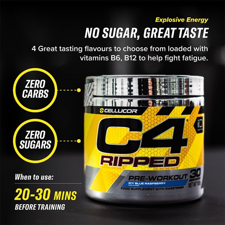 Cellucor C4 Ripped Pre-Workout Tropical Punch 165g image 4
