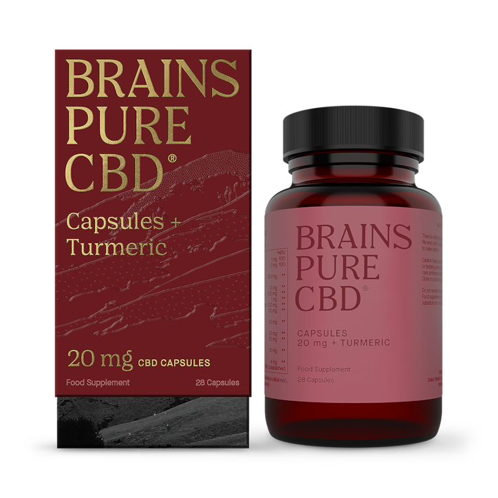 Brains Pure CBD + Turmeric 28 Capsules image 1