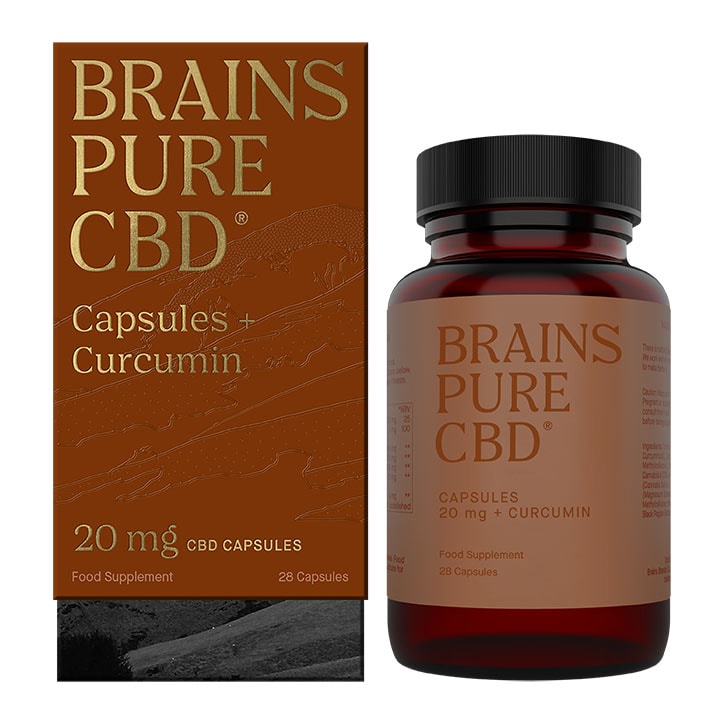 Brains Pure CBD + Curcumin 28 Capsules-1