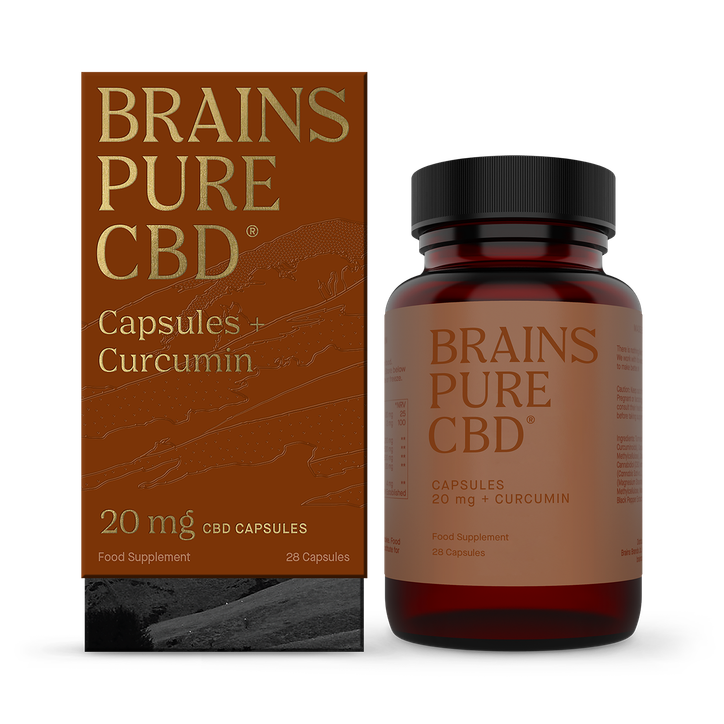 Brains Pure CBD + Curcumin 28 Capsules image 1