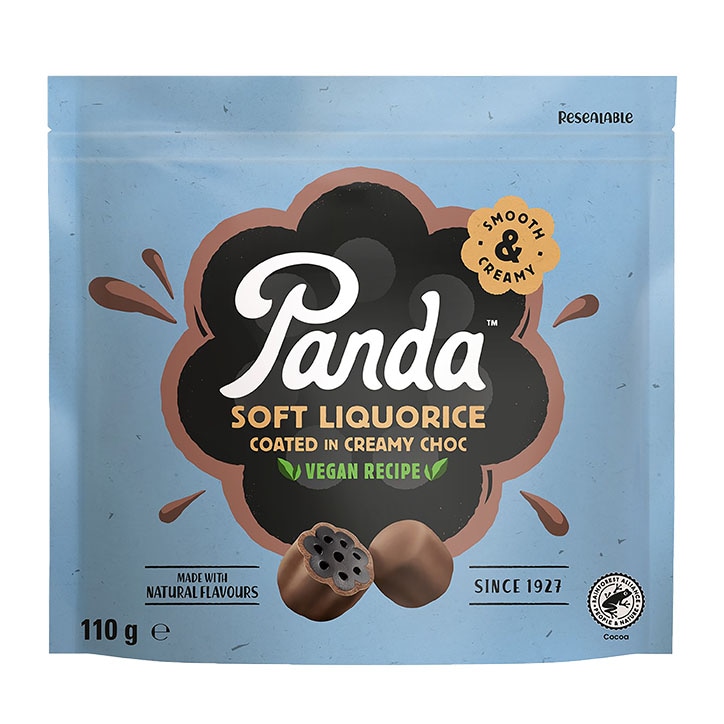 Panda Soft Liquorice Vegan Chocolate Coated 110g-1