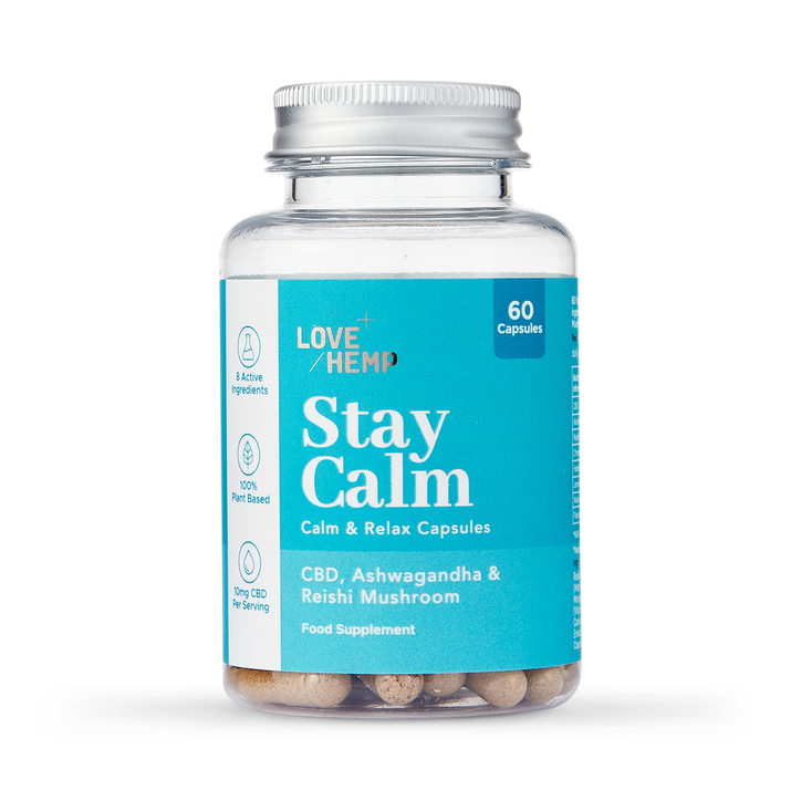 Love Hemp Stay Calm 300mg CBD Cold Press 60 Capsules image 1