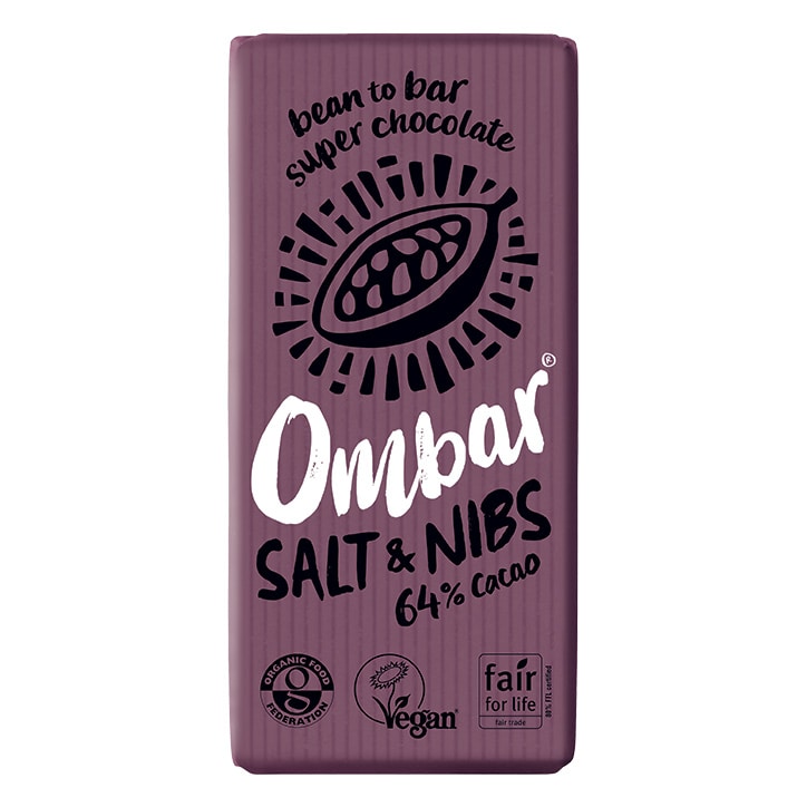Ombar Salt & Nibs Chocolate Bar 70g image 1