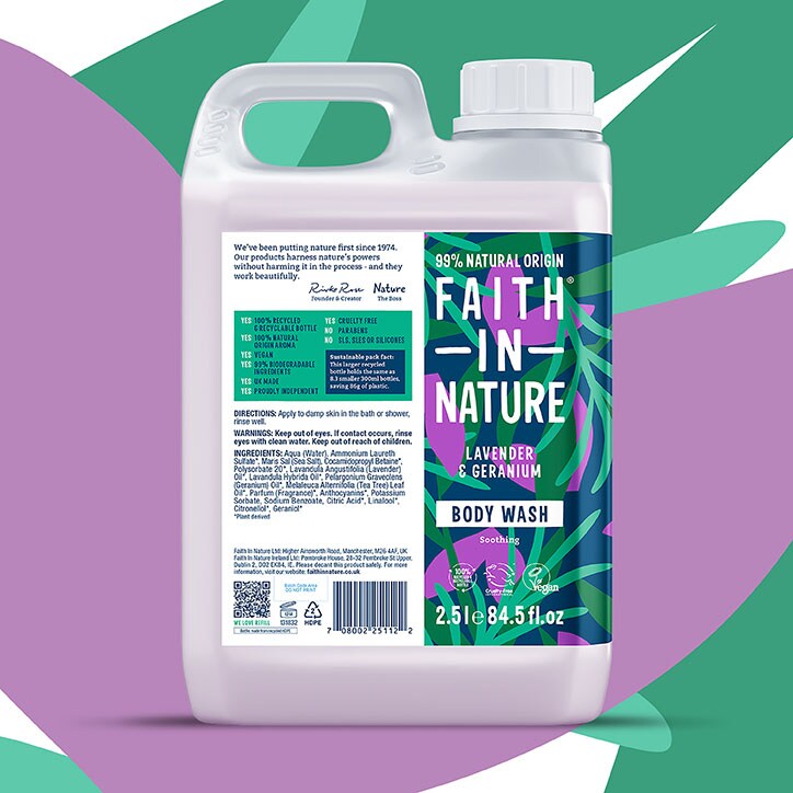 Faith in Nature Lavender & Geranium Body Wash 2.5L
