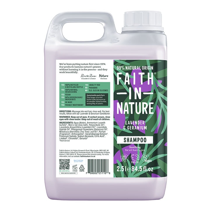 Faith in Nature Lavender & Geranium Shampoo 2.5L-1