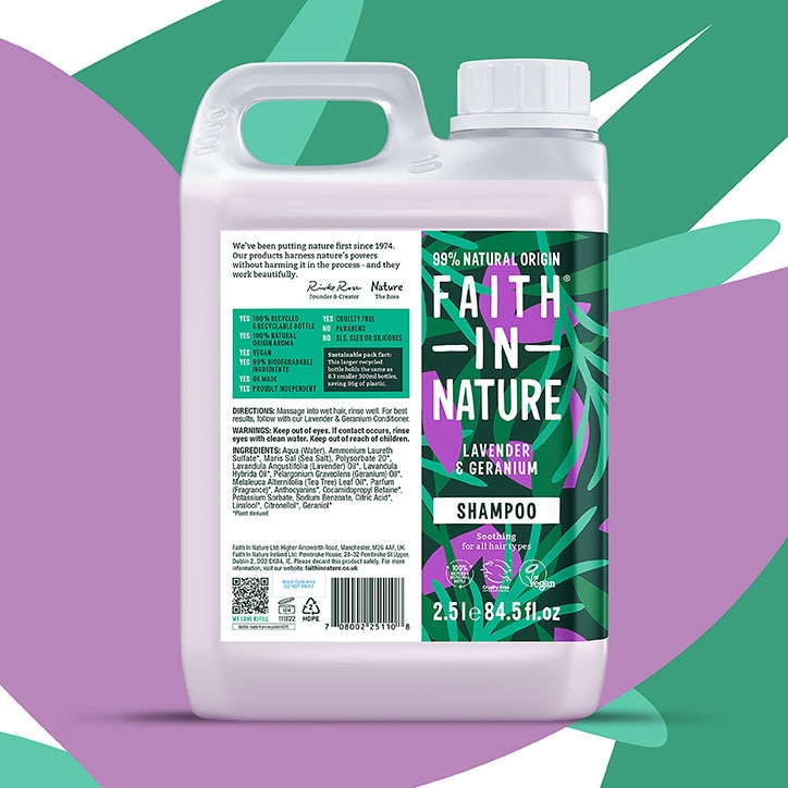 Faith in Nature Lavender & Geranium Shampoo 2.5L