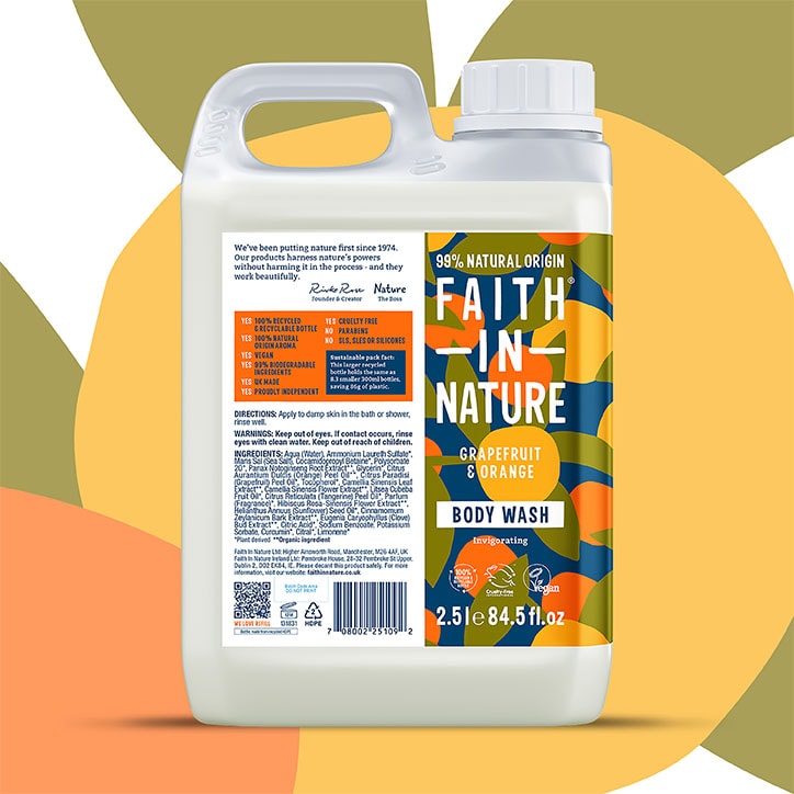 Faith in Nature Grapefruit & Orange Body Wash 2.5L