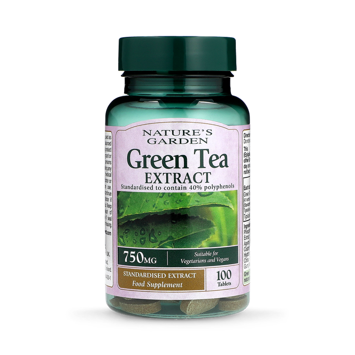 Nature's Garden Green Tea Extract 750mg 100 Tablets image 1