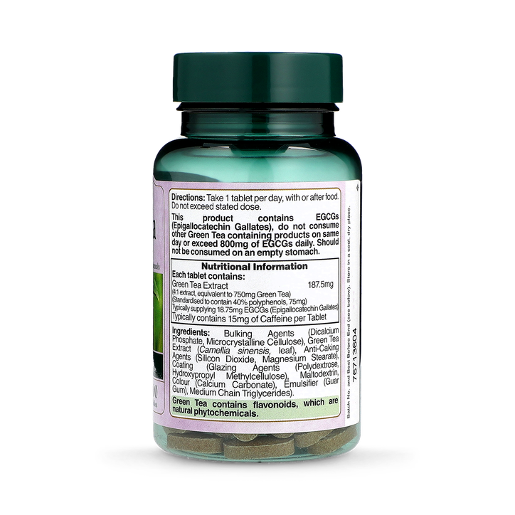 Nature's Garden Green Tea Extract 750mg 100 Tablets image 2