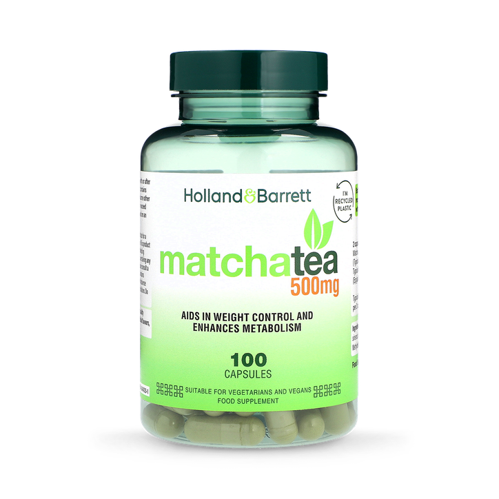 Holland & Barrett Matcha Tea 500mg 100 Capsules image 1