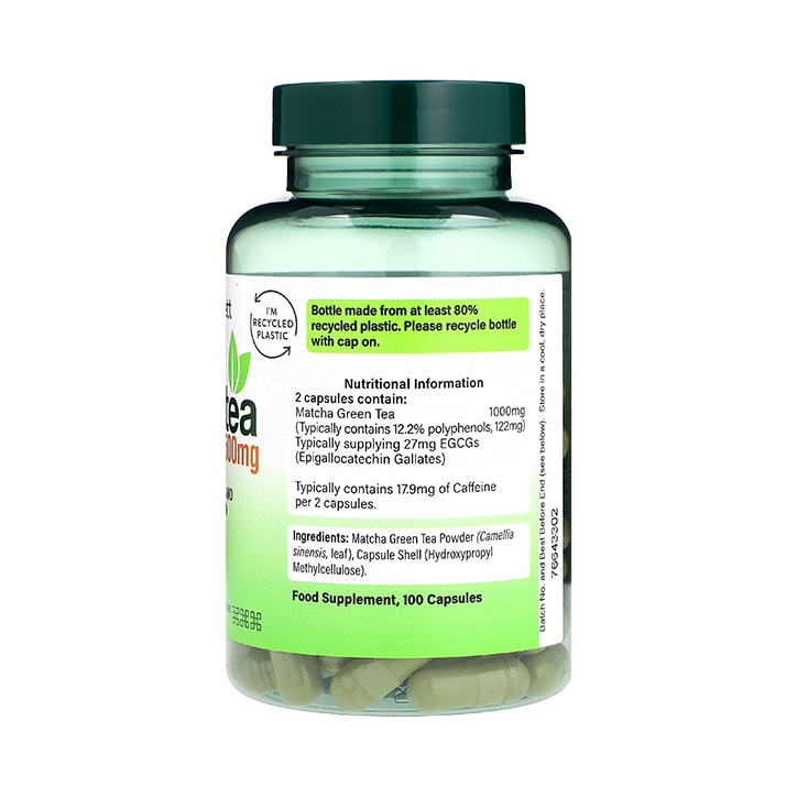 Holland & Barrett Matcha Tea 500mg 100 Capsules image 2