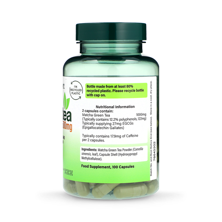 Holland & Barrett Matcha Tea 500mg 100 Capsules image 2